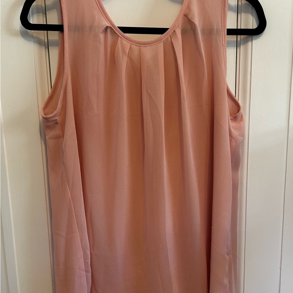 Elegant Pink Sleeveless Blouse